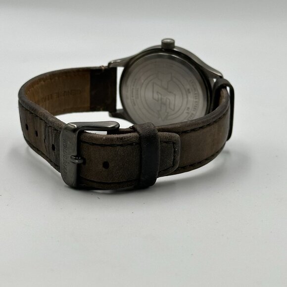 Timex Expedition Watch Men Silver Tone Indiglo Dial Leather Band T49870 Working - Picture 10 of 12